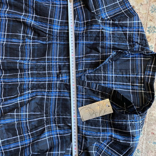 Blue checkered dress large / xl new