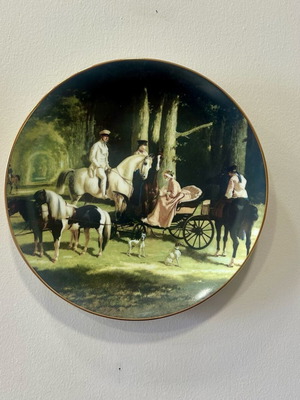 Πιάτο διακοσμητικό πορσελάνης 25εκ. καινούργιο με έργο του Alfred Dedreux