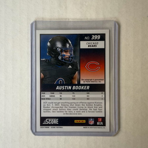 2024 Panini Score Rookies Austin Booker #399 Signatures card new