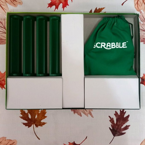 Scrabble Original board game used, missing 1 letter