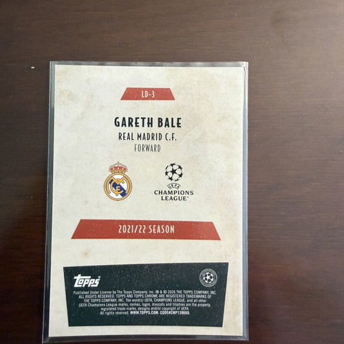 Gareth Bale Last Dance Topps UCC 25-26 card like new