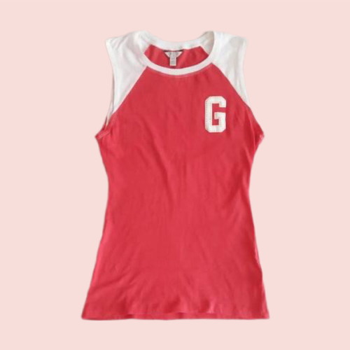 Guess women's sleeveless top red like new, size Large
