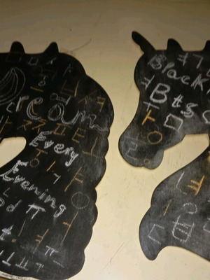 Horse-shaped blackboards like new