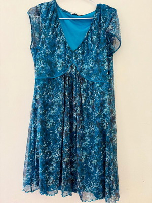Blue mini dress used, vintage 90's, size L