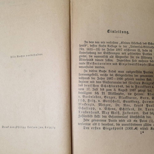 Two chess books by Jean Dufresne, early 20th century