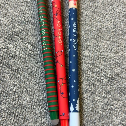 Christmas erasable pens new, no-name