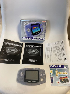 Gameboy Advance Clear Glacier σαν καινούργιο με 2 αυθεντικά παιχνίδια και κουτιά