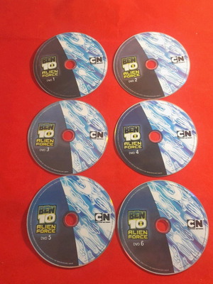 Ben 10 Alien Force DVD series 6 used, pack of 6 discs