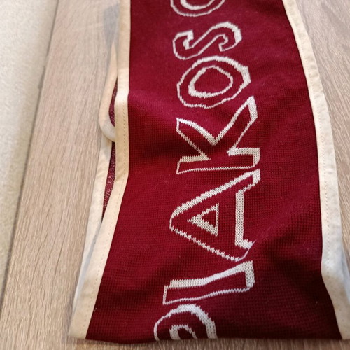 Olympiakos Europe Cotton Scarf used, maroon