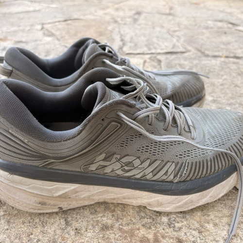 Hoka One One men's athletic shoes size 46 used, gray