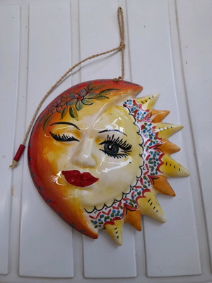 Διακοσμητικό ήλιος πορσελάνης σαν καινούργιο για κήπο και βεράντα