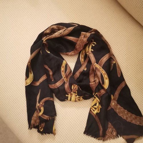 Ralph Lauren scarf, black, 150x30 cm
