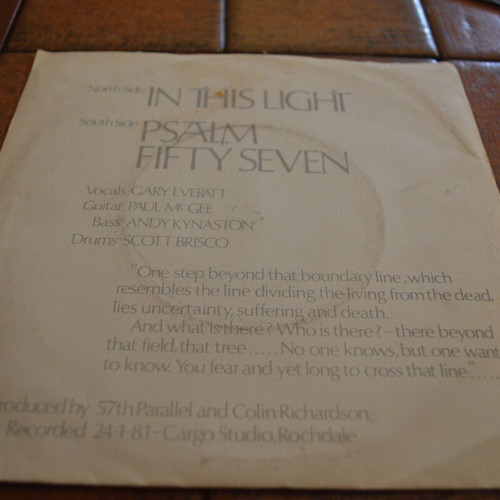 The 57th Parallel 7'' single 45 RPM used, new wave