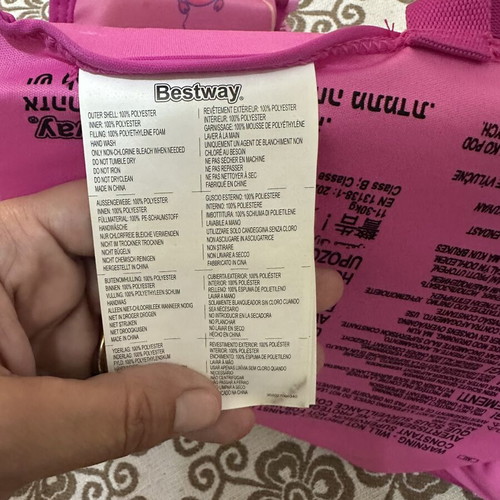 Life jacket for girls like new with sea water marks
