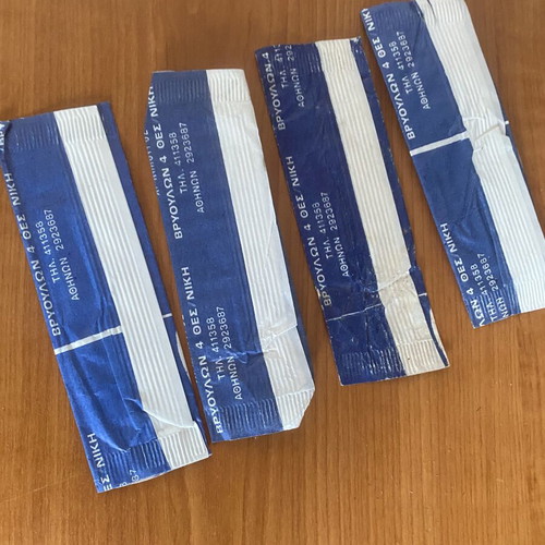 Vintage Gkoltzis Gum Packs 4 Pieces Like New