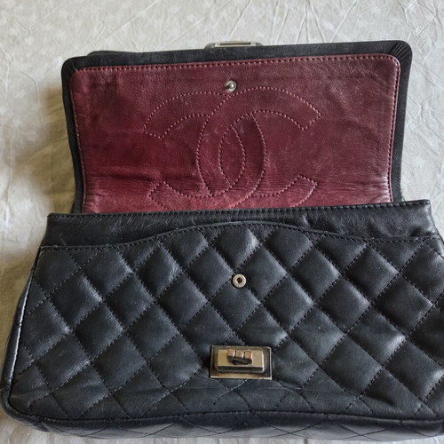 Chanel Reissue i flap μαύρη τσάντα ώμου μεταχειρισμένη