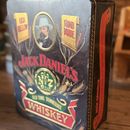 Jack Daniel's Old No. 7 Vintage Metal Box used, 1980s collectible