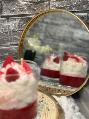 Strawberry αρωματικό κερί σόγιας 300gr κατόπιν παραγγελίας