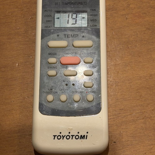 Toyotomi air conditioner remote control