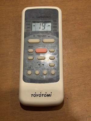 Toyotomi air conditioner remote control