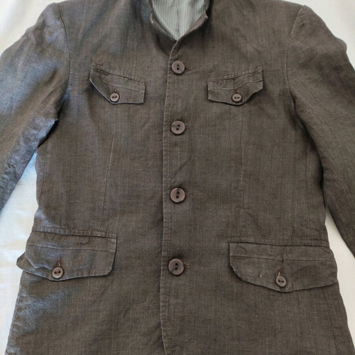Mens Linen Blazer Free Wave grey size Small like new