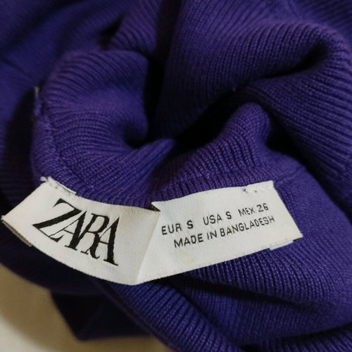 Zara crop turtleneck purple size S like new