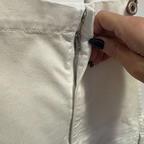 MANGO denim mini dress salopette like new, white, size M