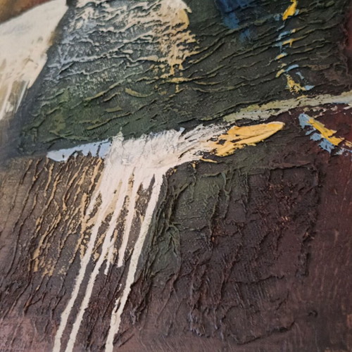 Abstract painting on canvas 100x100 cm like new
