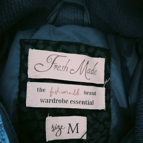 Freshmade long jacket used, blue, size M