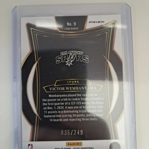 Wenby Select 2024-25 NBA numbered cards /249, 3 rookie numbered, Panini Prizm 2021-22, Topps 2025-26