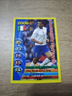 World Cup 2006 Italy football cards used, pack