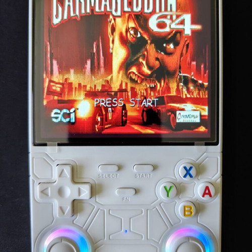 Original R36 Ultra retro handheld game console, 4.0-inch, white, 128GB, 22,000 games