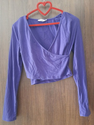 Toi&Moi fitted purple wrap top