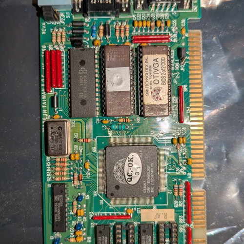 OTI VGA067 16bit ISA CGA/EGA/VGA 256kb graphics card used