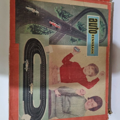 Autorennbahn car track used, rare German toy from 1980s