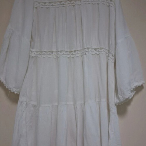 Attrattivo white dress used, size M\/L, lace and buttons
