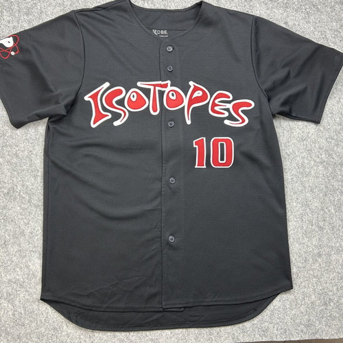 Albuquerque Isotopes Baseball Jersey #10 used, black gray Kobe