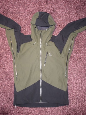 Haglöfs NIVA Men's Jacket Size XXL Like New, Black and Green
