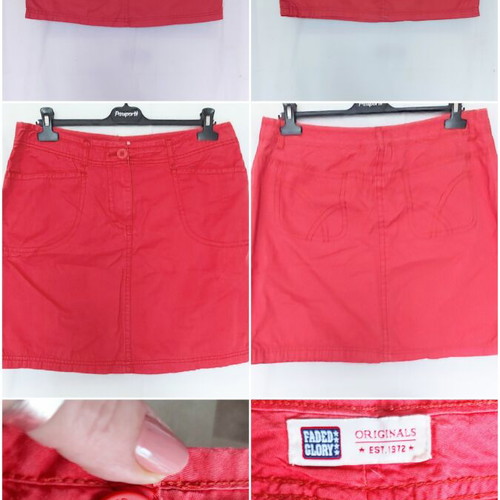 Faded Glory Vintage Summer Skirt like new, L XL, peach orange