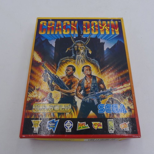 Crack Down Spectrum 48/128K +2 cassette used, Capcom arcade game