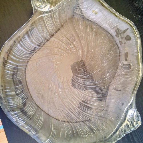 Vintage Villeroy & Boch Sea Shell Crystal Serving Platter like new