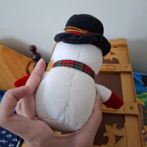 Plush Snowman 15 cm like new Christmas decoration