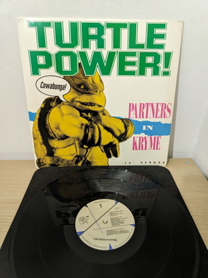 12" Partners In Kryme Turtle Power vinyl record used, pop