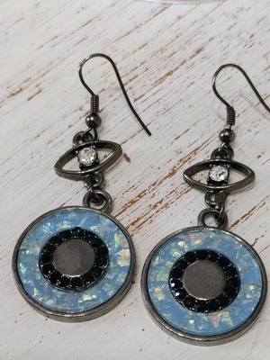 Handmade Mataki Earrings new, turquoise