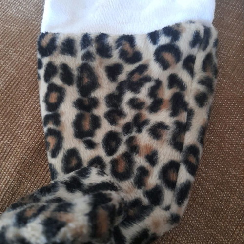 Marasil baby romper 9 months used, velour with leopard fur details