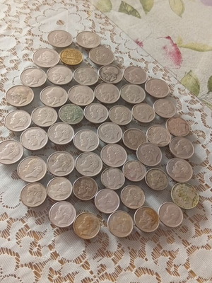 Lot of 52 Greek collectible drachma coins used