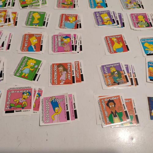 Simpsons stickers new, collection from Hanuta biscuits 25 different