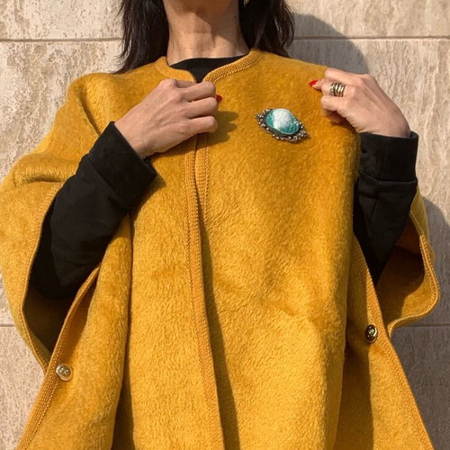 Versace cape like new, mustard color