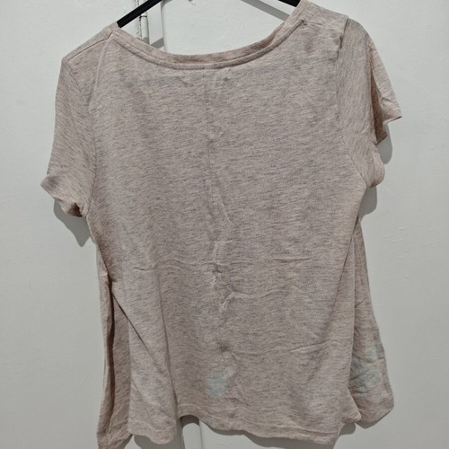 Bershka women's short-sleeve t-shirt medium used, pink and gray