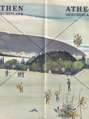 Athens EOT 1964 tourist brochure used, German